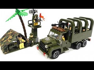 Build LEGO military truck - Enlighten Brick 811 Carry Truck