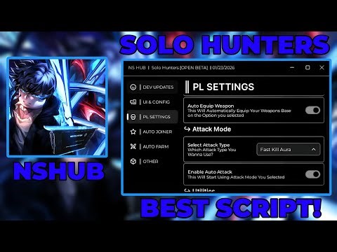 SOLO HUNTERS SCRIPT | FAST KILL AURA, FAST AUTO FARM DUNGEONS, AUTO RED GATE & MORE! | *FREE*