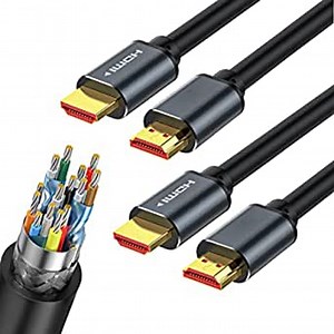 4K HDMI Cables 2 Pack [3FT+10FT], High Speed 18Gbps HDMI 2.0 Cable, 24K Gold-Plated 4K UHD HDMI Cord Compatible with Laptop, TV, Projector, PS4, PS5, Xbox One, Fire TV & More