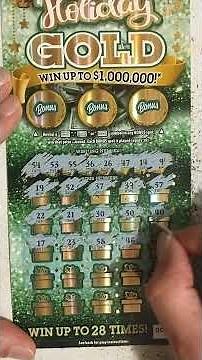 $20 1 Million Holiday Gold scratch off Illinois Lottery winner 🤑