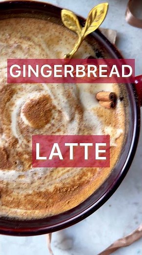 Healthy Gingerbread Latte Recipe (STARBUCKS COPYCAT)!