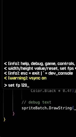 MAKING A DEV CONSOLE #gamedevelopment #gamedev #monogame