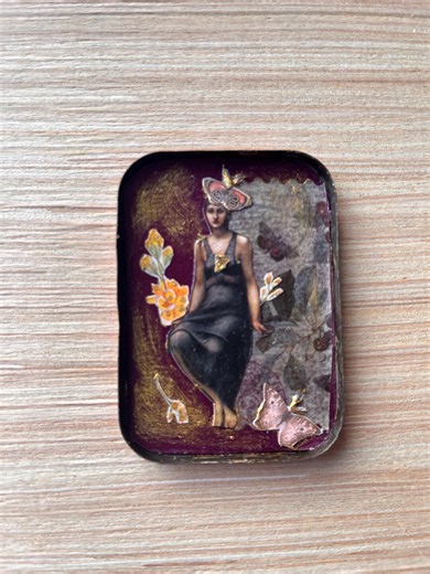 Miniature Tin Art Diorama, Found Object Assemblage, Petite Art in a Box, Art to Go, Original Shadowbox - FREE SHIPPING - Etsy