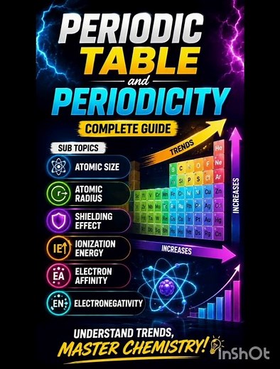 🔥 Periodic Table & Periodicity in 60 Seconds | Atomic Size, Ionization Energy & More! #Chemistry