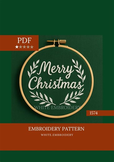 Merry Christmas Embroidery Fonts Designs, Hand Embroidery Pattern PDF, Christmas Lettering Pattern for Beginners, Holiday Hoop Art DIY 1574 - Etsy