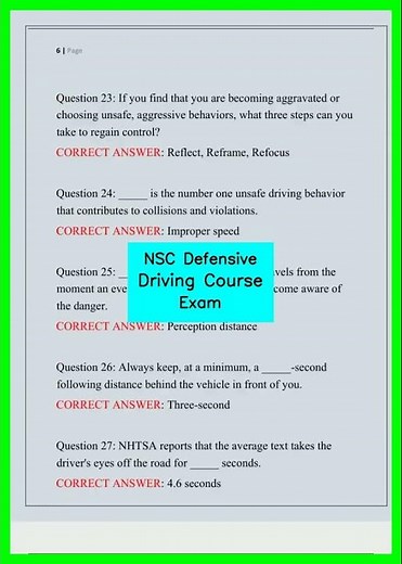#learnexams NSC Defensive Driving Course Exam video