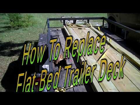How to Remove and Install Flat-Bed Trailer Deck ~ 16 Foot Deck/The Allen Brothers