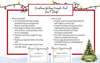 Christmas Writing Prompts That Don't Stink!