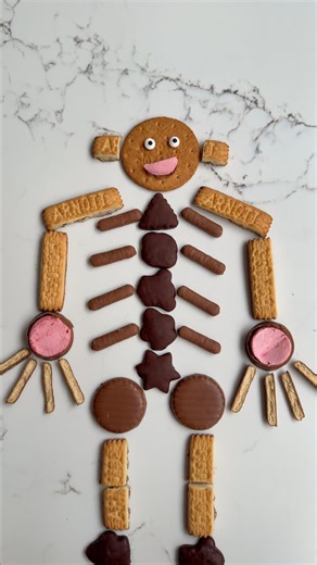 Here's one the whole family can enjoy! This is your sign to make an Arnott's choc bikkie skeleton this Halloween ☠️ #arnottsbiscuits #halloween | Arnott's Biscuits