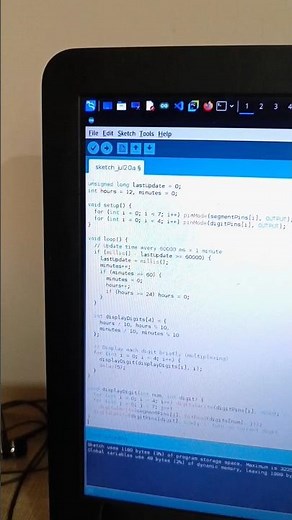 Arduino Clock using millis() ⏰ No RTC | 4-Digit Display #shorts #ai #song