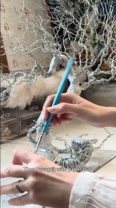 Paper sculpture process #paperart #papercraft