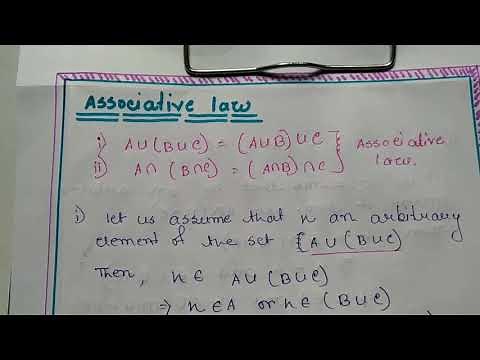 Associative law proof || Associative law ||Associative law sets.