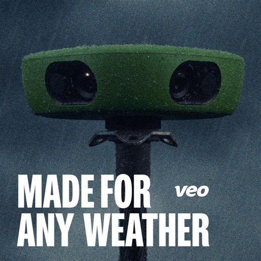 The Veo Cam 3 can handle any climate, from -10 °C to 45 °C, and keeps recording through rain or snow. | Veo
