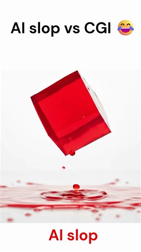 AI slop vs CGI Jello #ai #cgi