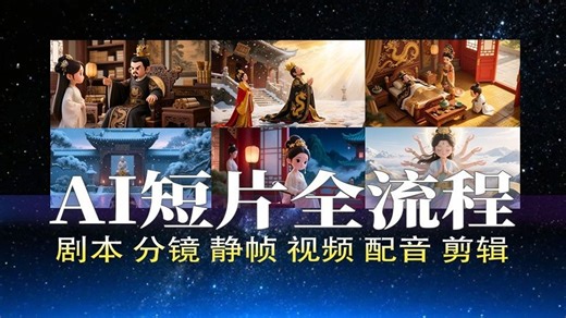 【ComfyUI视频生成】0 基础 0 成本拍电影！ComfyUI 视频生成全流程，剧本+动画+配音+剪辑一键生成，新手小白自己当导演玩转AI短剧赛道（附资料）