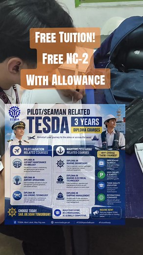 TESDA 3 YEARS COURSE Free Tuition Free Allowance every month! Diploma Program #tesda