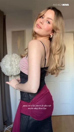 Emma Duarte on Instagram: "@fashionnova Alguna de estas opciones para San Valentín??? 💘 Giselle Soft Organza Mini Dress - Sage Allured By You Mesh Colorblock Maxi Dress - Black/combo"