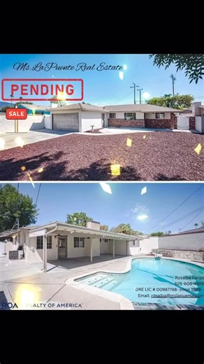 🏡5718 N Galanto Ave, Azusa, CA 91702 Exciting news… we’re officially in escrow! 🏡✨ A huge step closer to making dreams come true for my clients. I can do the same for you! Ready to Sell? Or Buy?? Let’s talk 📲 Comment below or call me today! 626-606-4888 #mslapuente #iknowrealestate #fypシ゚viral #checkthisout #celebration | Rosalba Farias Realty