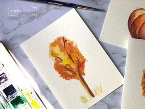 How To Paint Autumn Trees With Watercolor Paint For Beginners - Crafty Art Ideas