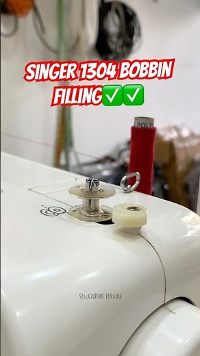 How To Fill Bobbin In Singer 1304✅#sewingmachine #sewingtips #ytshorts #singersewingmachine #diy