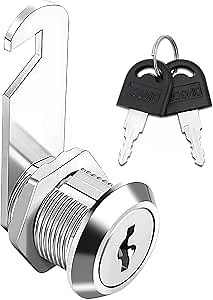 Cabinet Lock with Keys,Cabinet Cam Locks 5/8” Length Zinc Alloy for File Cabinets Bookcases Drawers Lockers Mailboxes
