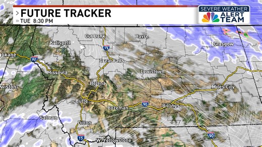 Our next storm system arrives tonight bringing widespread precipitation. Snow levels crash to valley floors by sunrise. Snow squalls my develop near/south of I-90. Pass travel impacts are likely, and valley impacts are possible for the Tuesday AM commute. www.nbcmontana.com/weather | NBC Montana