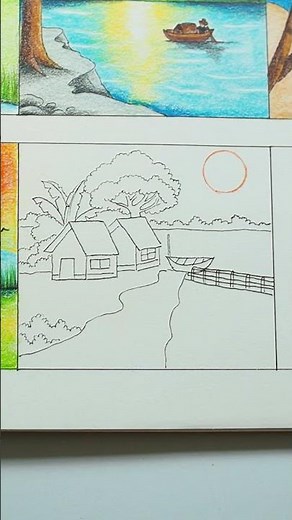 วาดรูปธรรมชาติ🌳#วาดรูปกัน #drawing #art