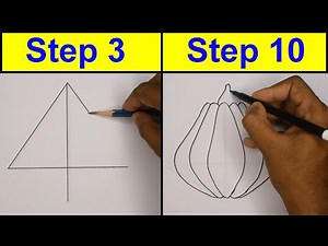 How to Draw a Pumpkin . Line Drawing Tutorial with Pencil and Sketch Pen!