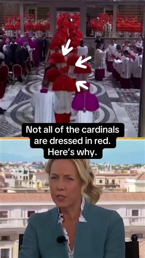 Amid the sea of red, a few cardinals stand out dressed in different colors. Those in black are Eastern Catholic patriarchs, including one from Ethiopia and another from India’s Syro-Malabar Church, who follow distinct traditions while remaining in communion with the pope. Two Dominican cardinals—one from England and one from Algeria—also wore their white religious habits, reflecting the Church’s varied rites and spiritual orders. | CBS News