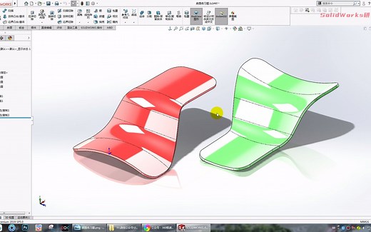 SolidWorks画一个曲面练习图，三步完成