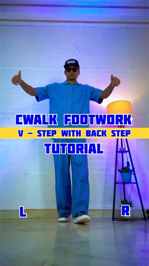 Cwalk footworks Tutorial Series V Step with Back step #jddancetutorial #cwalk #cwalktutorial