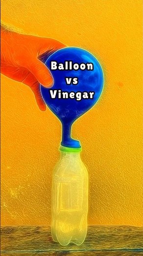 Balloon🎈 with Baking Soda & Vinegar 🧪 #experiment #balloon #diy #science