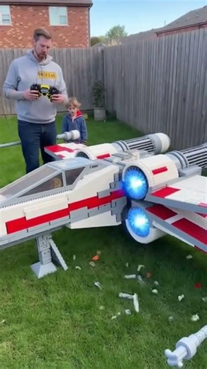 Dad Builds a LEGO X‑Wing…and Accidentally Hits “Launch”