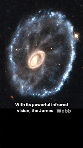 Cartwheel Galaxy Collision Revealed #JWST #Space #Astronomy