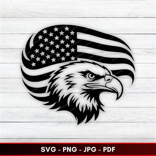 American Eagle SVG | Patriotic USA Flag Graphic (digital Download) - Etsy