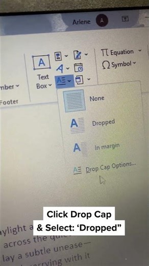 How to create a drop cap