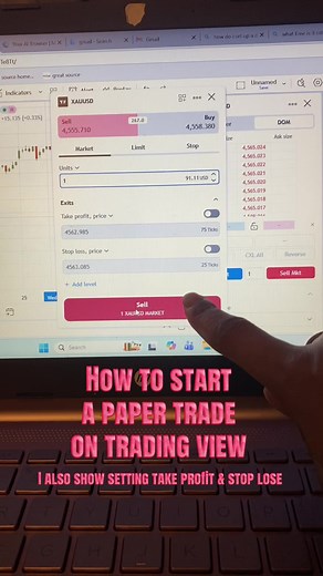 HOW TO ENTER IN A PAPER TRADE ON TRADING VIEW Following HOW TO SET YOUR STOP LOSE AND TAKE I’m no expert I just learned this last night okay ??! Okay 🙌🏽😊
