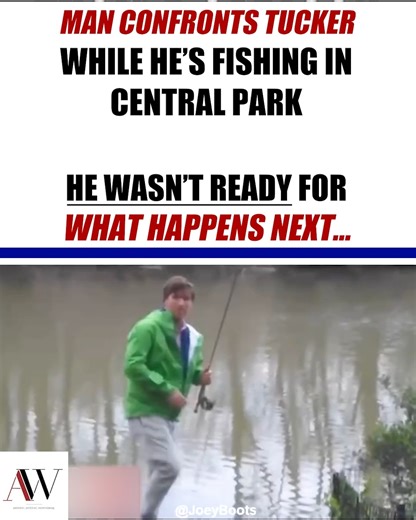 Man CONFRONTS Tucker Carlson while fishing, he wasn't ready for what Tucker does next | American Wire