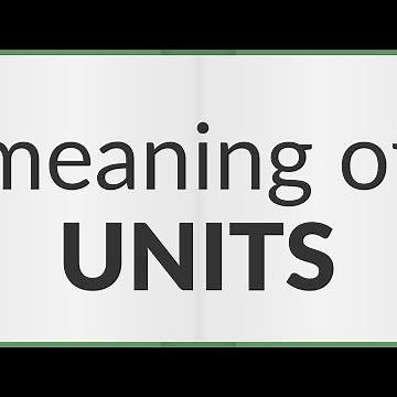 Units | meaning of Units