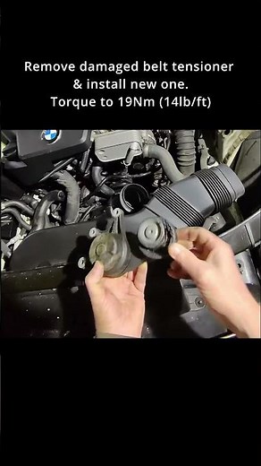 X1 Belt Tensioner and Serpentine Belt Replacement | BMW X1 28i e84 N20 Engine DIY Tutorial #shorts