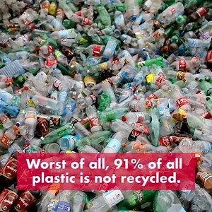2.1K views · 45 reactions | 300 million tonnes of plastic is produced each year - and an astounding 91% of it isn't recycled  Read Trafalgar CEO Gavin Tollman's words on the current climate crisis  and the single-use plastic revolution  https://fal.cn/356bo How do you reduce the volume of plastic you use day-to-day? | Trafalgar Travel | Facebook