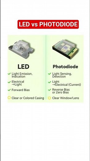 Light emitting diode vs photodiode