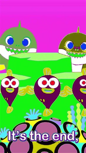 SHARKS AND FISHES SING IT'S THE END! DOO DOO! - Baby Shark (Sponsored By:Gamavision Csupo Effects)