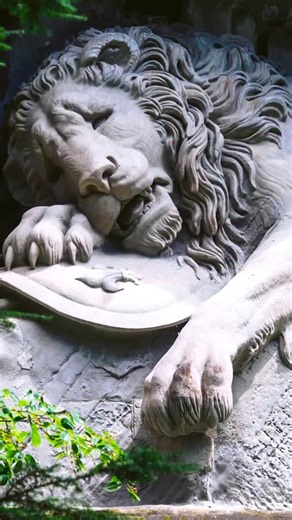 The dying Lion of Lucerne is one of the world’s most famous monuments. It was carved out of natural rock in memory of the heroic deaths of the Swiss mercenaries at the Tuileries in 1792. His size is colossal, his attitude is noble. His head is bowed, the broken spear is sticking in his shoulder, his protecting paw rests upon the lilies of France. Mark Twain described the Lion of Lucerne as the saddest and most moving piece of rock in the world. | Unsolved Mysteries & Paranormal Activities