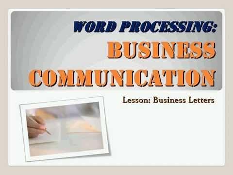 Business Communication - Business Letters