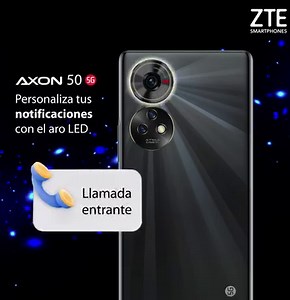 Dale todo tu estilo al ZTE Axon 50 5G 😎, configura el aro LED de notificaciones y reconoce cuando te lleguen mensajes, llamadas, o cuando la batería se haya cargado por completo. ¿Quieres saber más? Entra y descubre todos los detalles en: https://www.ztedevices.mx/smartphones/axon-50-5g/ | ZTE Device