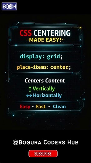 Stop Struggling to Center in CSS 😱 Use This 2-Line Trick! | Learn CSS Easy Way| How to Start CSS
