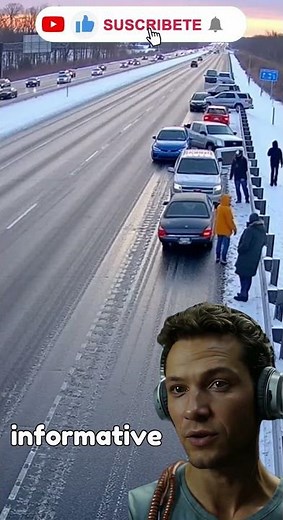 Terrifying Winter Highway Slide Caught on Traffic Camera | Icy Road Chaos