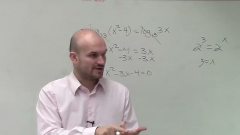 Solving an equation with a logarithm on both sides