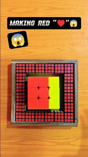 Making All Cubes Red "♥️"😱 #5 #viral #rubikscube #shorts 😊😊